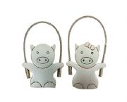 小豬情侶鑰匙扣