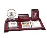 高檔紅木（亞光）臺歷