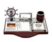 高檔紅木（亞光）臺歷