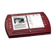 高檔紅木（亞光）臺歷