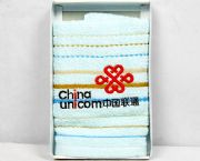 藍色條紋單個盒裝毛巾