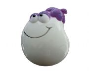 茄子型單面帶梳子化妝鏡