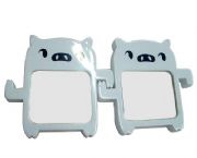 手拉手情侶豬單面鏡