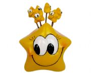 卡通黃臉水果叉