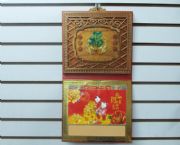 高級古銅相框玉雕吊歷