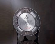 悟心紅木雕花盤